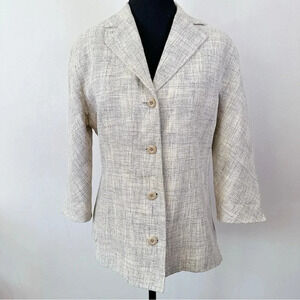Holt Renfrew True Hemp Heathered Button Slim Fit Blazer